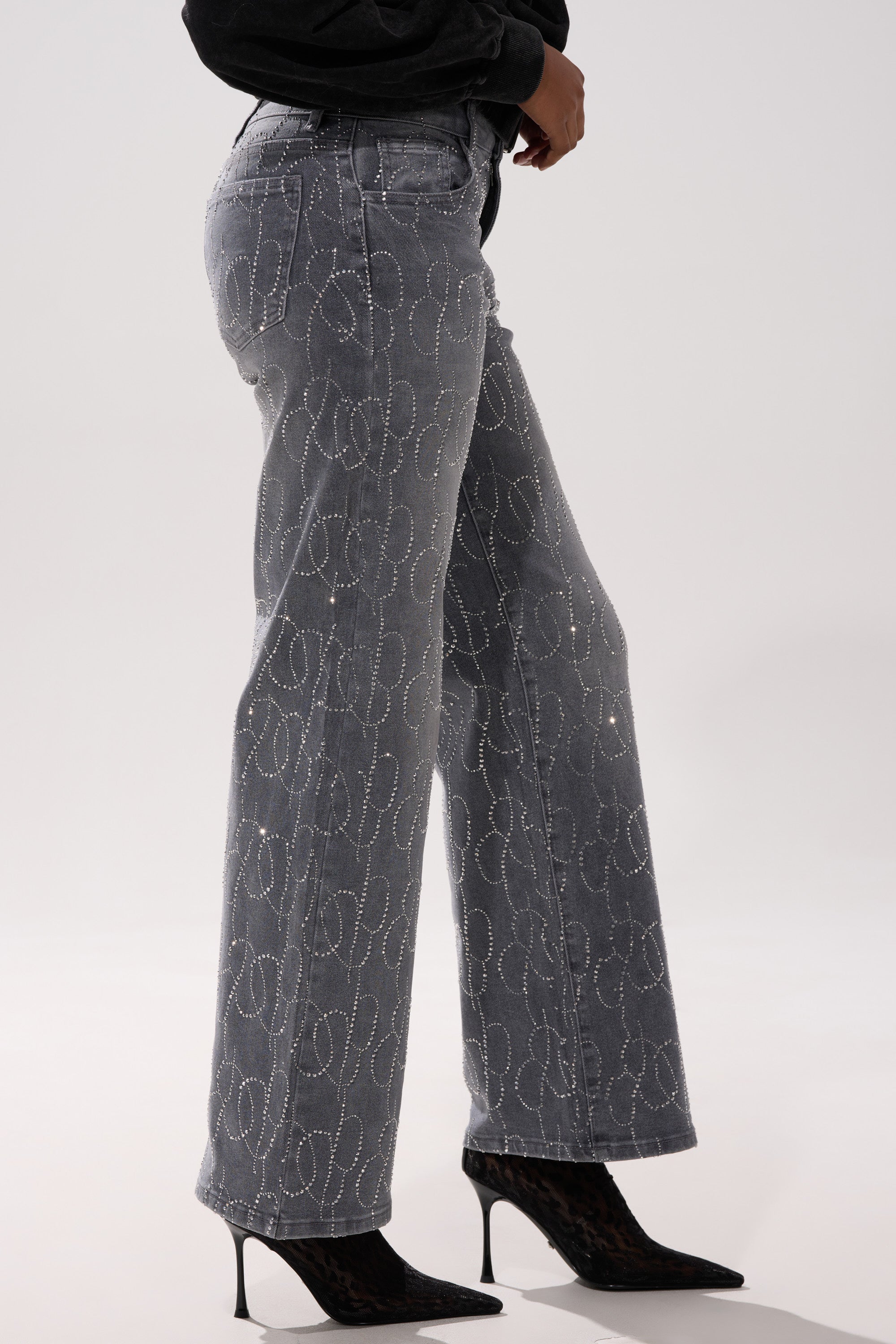 PERFECT LIKE ME EMBELLISHED DENIM