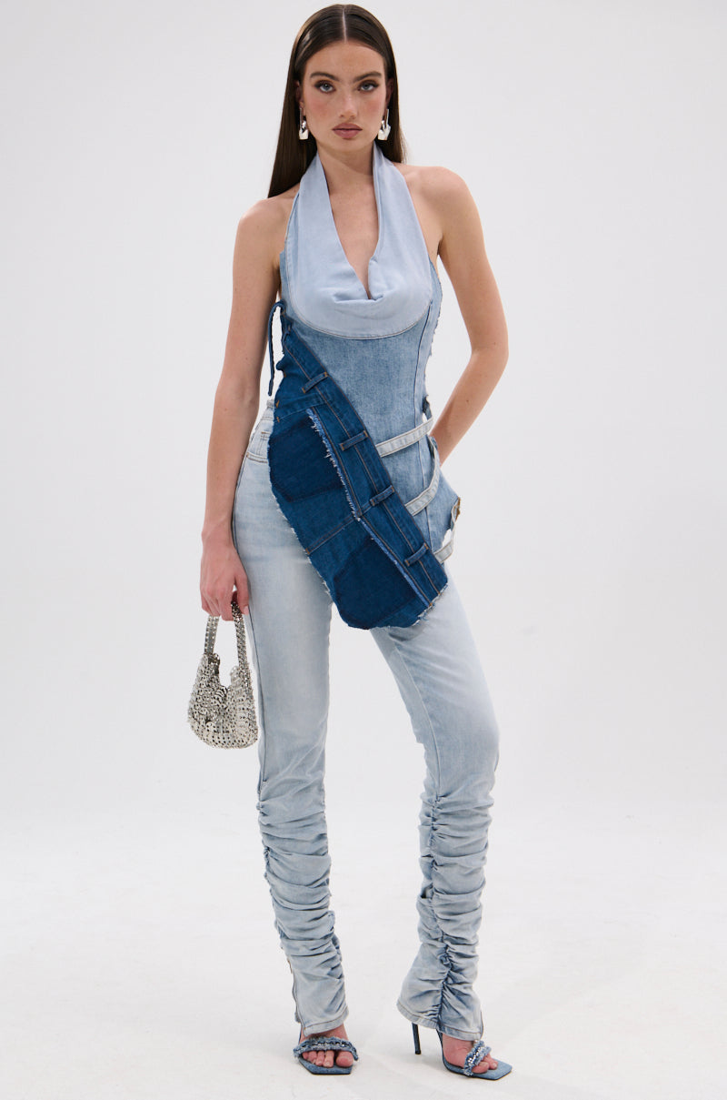 LACE IT UP SKINNY DENIM PANT