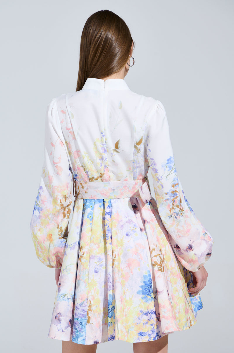 EXPENSIVE TASTE FLORAL MINI DRESS