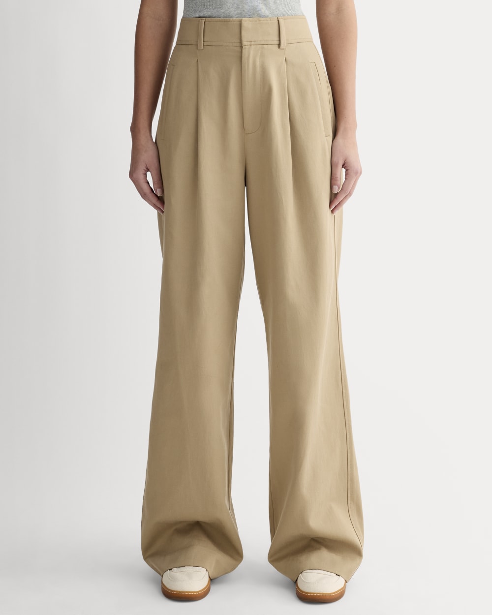 The Draper Pleated Pant in Buttersmooth | Ash Brown | 30" Inseam