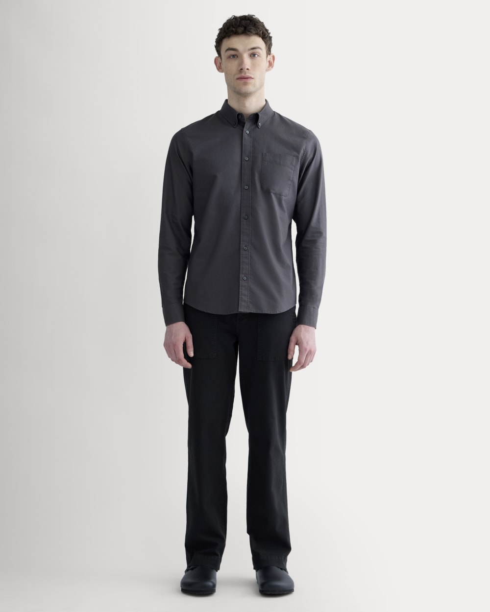 The Slim Oxford Shirt | Slate Grey | Standard