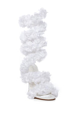 AZALEA WANG THEODOSIA FLORAL SANDAL IN WHITE
