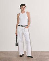 The Cutaway Tank Bodysuit | White | Bikini