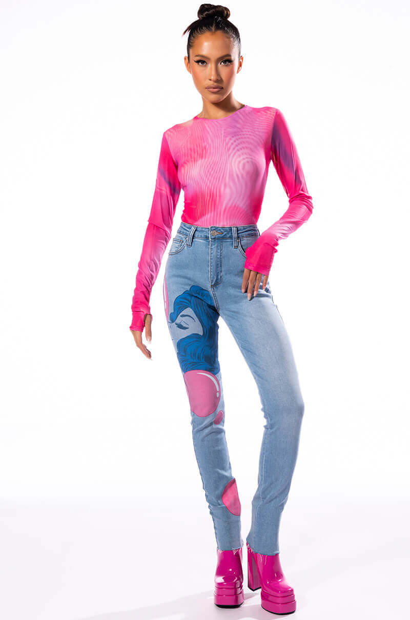 BUBBLE GUM SKINNY JEANS