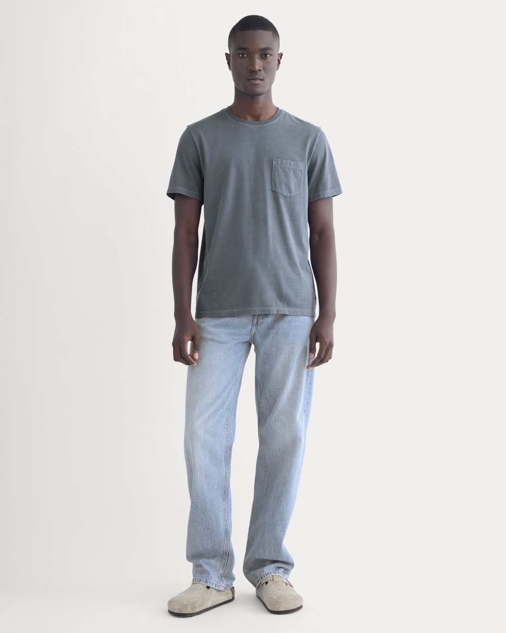 The Essential Organic Garment-Dyed Crew | Navy