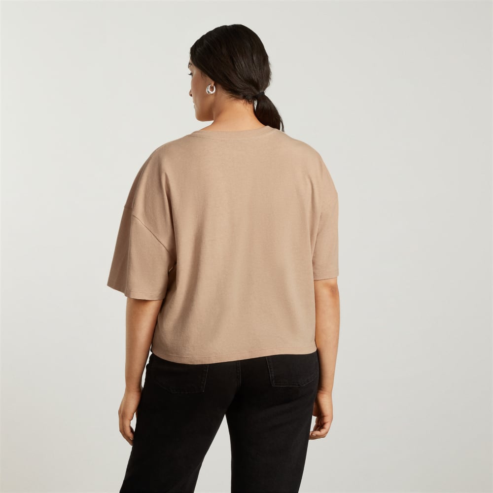 The Vintage Henley Hemp Tee | Hazelnut