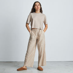 The Organic Cotton Cropped Tee | Heathered Burnt Sugar