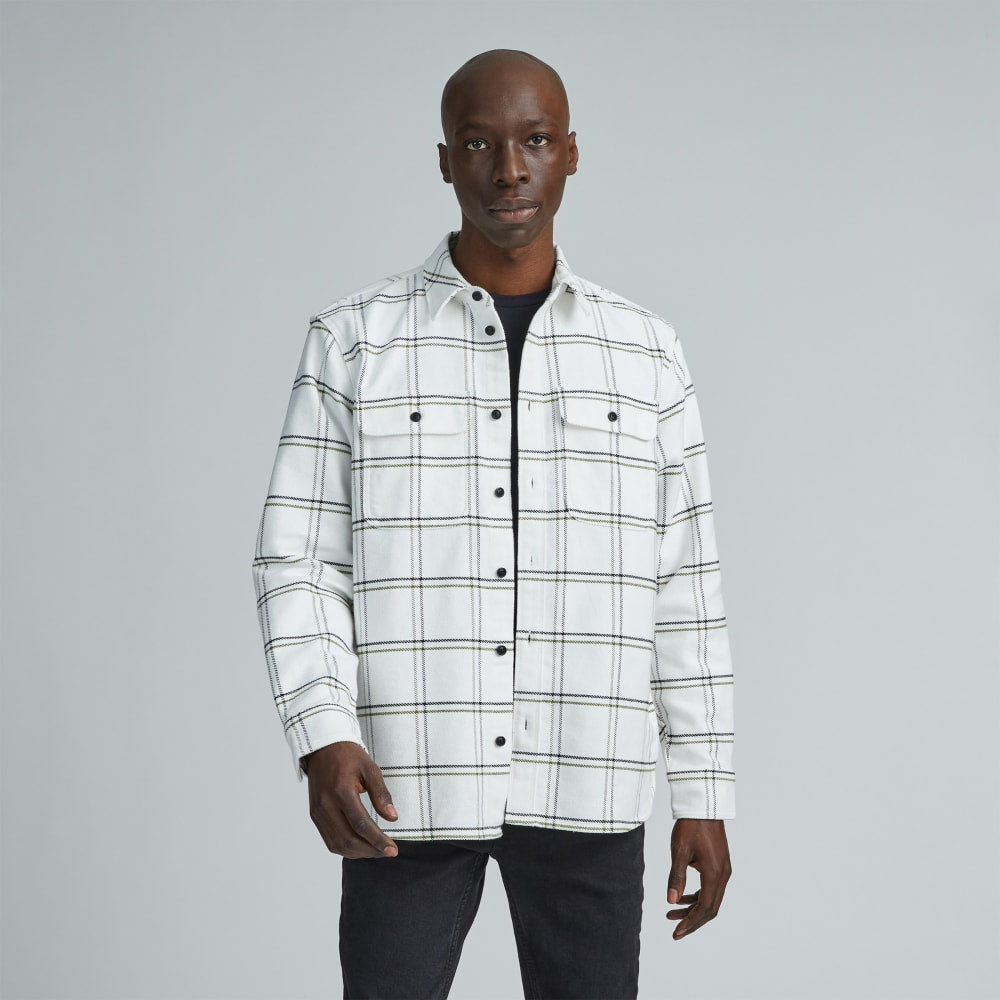The Heavyweight Overshirt | Uniform | Moss Double Windowpane