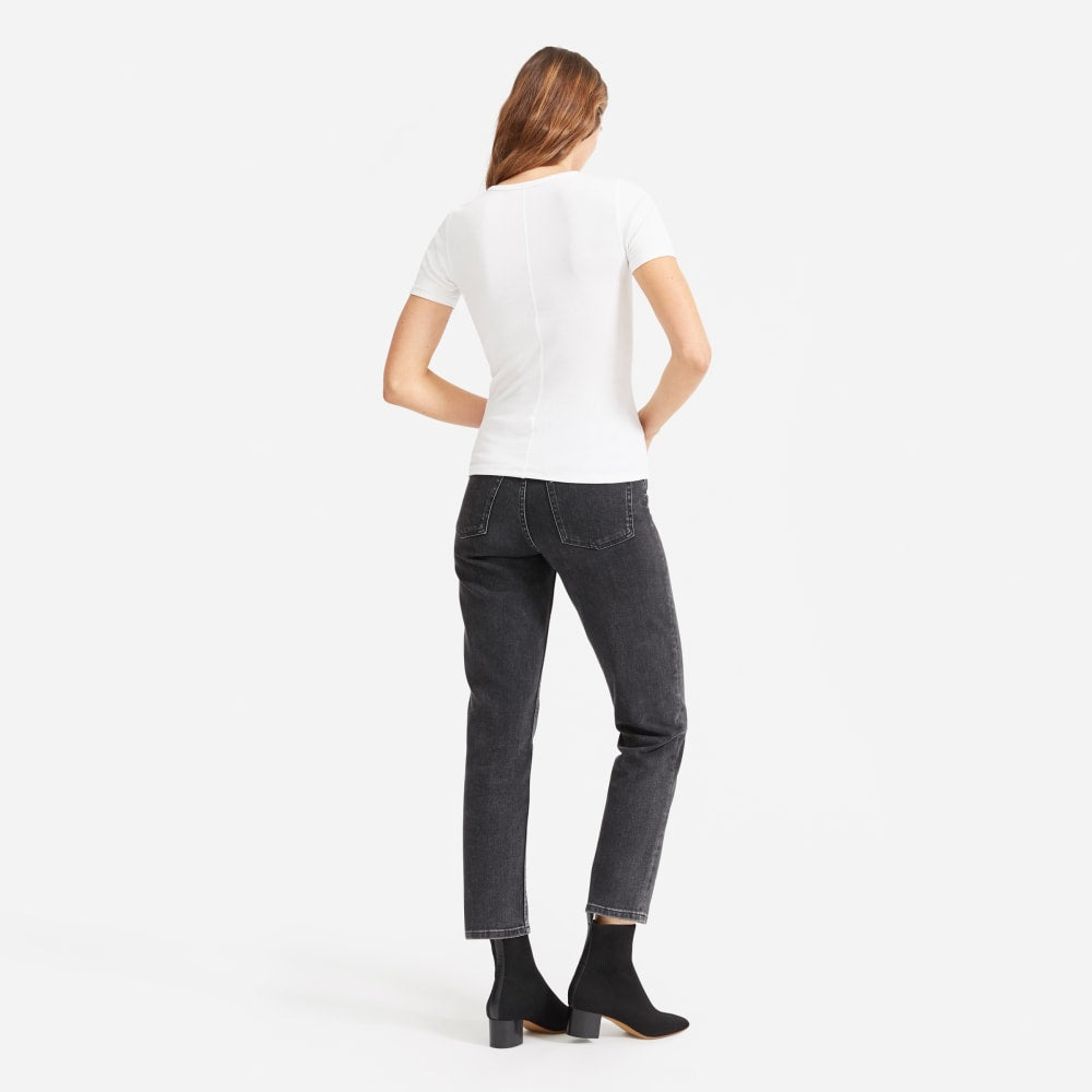 The Pima Micro-Rib Crew Tee | White