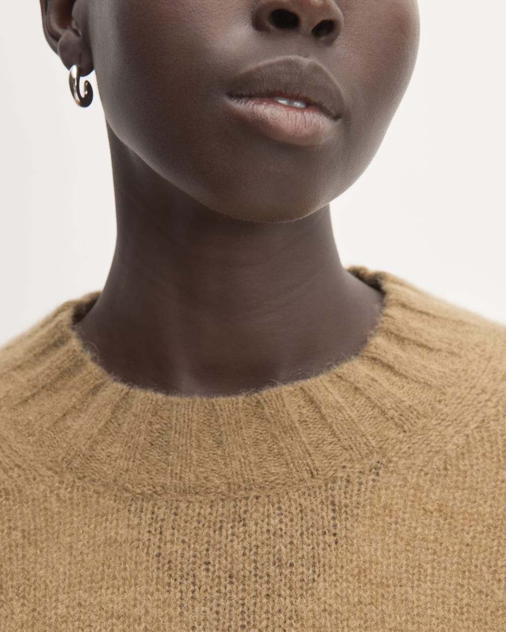 The Alpaca Cropped Crewneck Sweater | Tiger's Eye