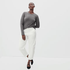 The Organic Cotton Long-Sleeve Crew | Charcoal