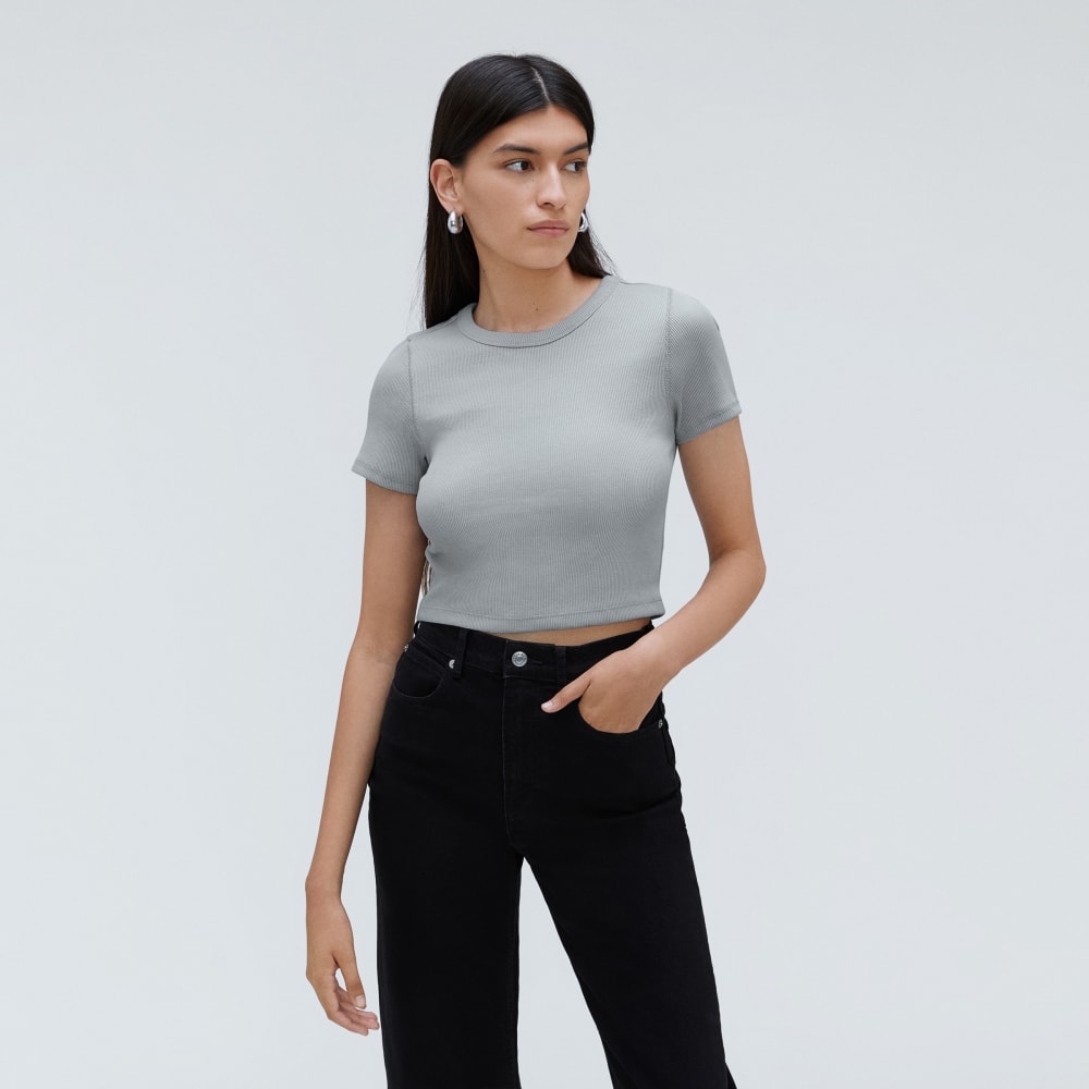 The '90s Rib Tee | Sky