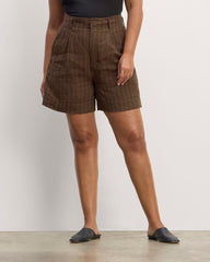 The Linen Way-High® Drape Short | Cocoa / Black