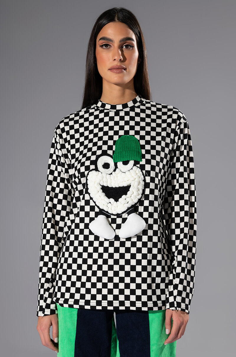 FUN TIMES CHECKERED TOP