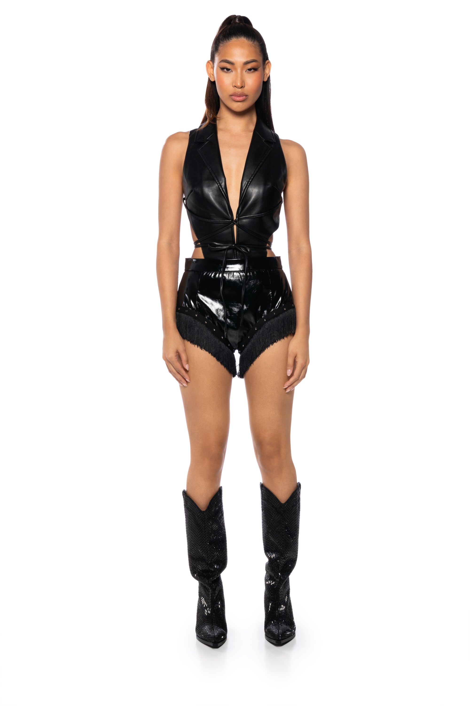 GIDDY UP PU SHORT