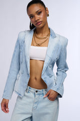 GOT IT TOGETHER DENIM BLAZER JACKET