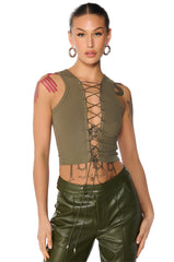 LAYNE LACE UP TANK