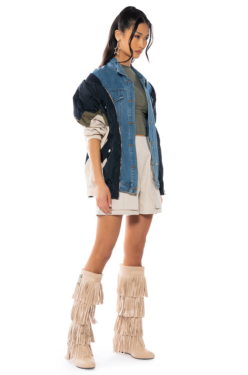 LIVING FOR ME MID LENGTH CARGO SHORT