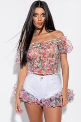 MORNING GLORY PUFF SLEEVE BLOUSE