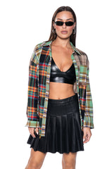 PIECE IT TOGETHER PLAID BUTTONDOWN