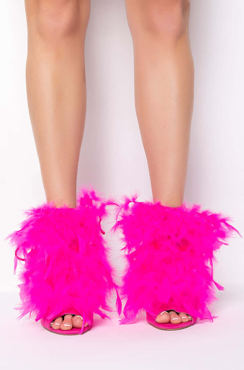 WHAT DREAMS ARE MADE OF FEATHER STILETTO SANDAL
